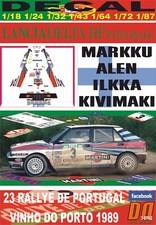 DECAL LANCIA DELTA INTEGRALE M.ALEN R.PORTUGAL 1989 2nd (04)