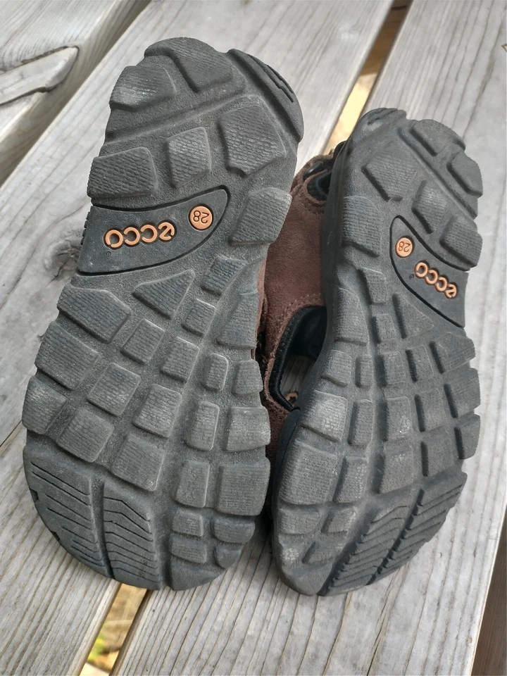 Sandalias Ecco Niños Niñas Niños Pequeños Marrón Gamuza Cuero Zapatos Talla 28 EE. UU. Talla 11/11.5 Foto 3 de 3