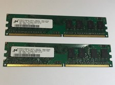 2x 1GB DDR2 MEMORY MT8HTF12864AY-667E1 240-PIN DIMM DDR2 PC2-5300U CL5