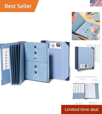 The Folio Important Document Organizer by | Binder with Guided Labels, Acid-F...