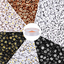 1900Pcs 7 Colors Letter Beads, Alphabet Beads for Jewelry Making  Acrylic Alpha