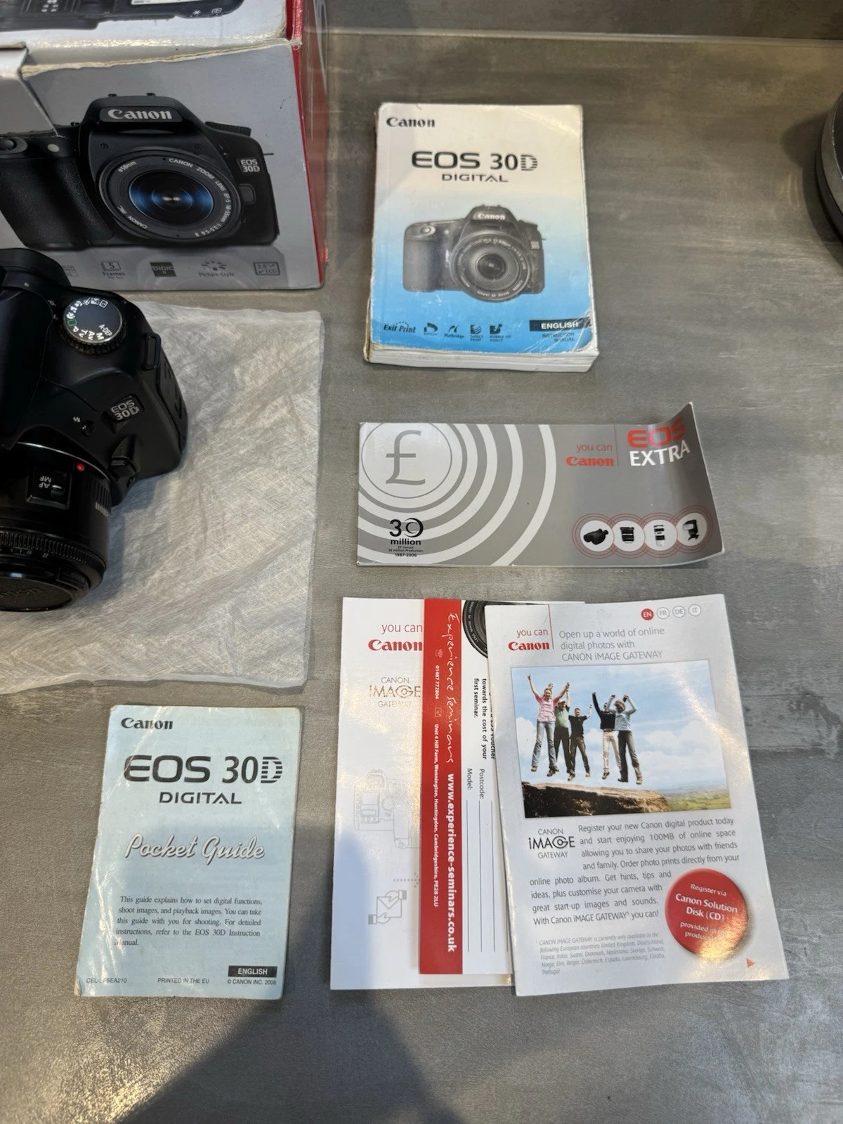Canon EOS 30D DSLR Camera EE 50mm 1:1.8 II Lens Charger Batteries Good Condition 11