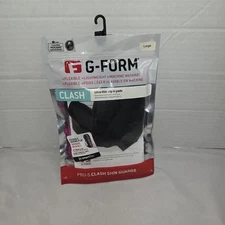 G-FORM Pro-S Clash SHIN GUARDS Black Size Adult Large For 5’ 8"to 5’11” Height 