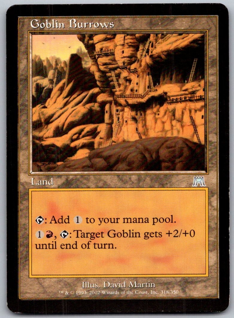 Goblin Burrows 318 Uncommon Onslaught Magic: The Gathering Lightly Played