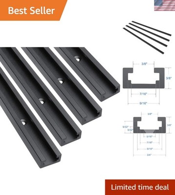 Aluminum 24'' T-Track 4PK   Universal Double Cut Profile for Easy Installation