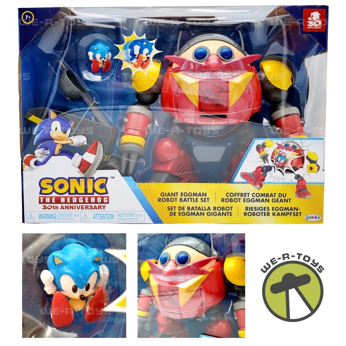 Jakks Pacific Sonic The Hedgehog Giant Eggman Robot Battle 30th 