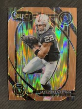 2024 Panini Select #204 Alexander Mattison Raiders Copper Prizm Shock /299