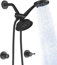 2 Handle Shower Faucet Set Matte Black Two Handle Shower Faucet 5 Mode Handheld