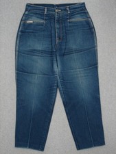 QB01414 VINTAGE 1970s  GITANO  STRAIGHT LEG WOMENS JEANS sz14R DARK BLUE