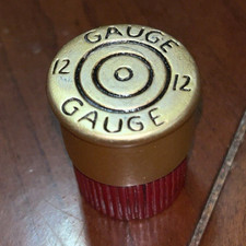 12 Gauge Shotgun Shell Novelty Cabinet Knob Brass Finish Manual Gear Shift Knob