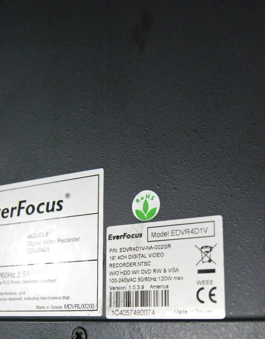 EverFocus EDVR4D1-NA-002GR EDVR4D1 DVR Digital Video Recorder 19" 4CH SEE NOTES - Image 4 of 4