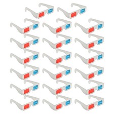 EHDWXVZM 20 Pezzi di Bicchieri 3D di Carta, Occhiali Portatili, Accessori