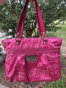 Coach Poppy Storypatch Hot Pink/Metallic Silver Glam Tote  Y2K Coach Poppy Storypatch Hot Pink/Metallic Glam Tote 15301 Limited Edition main image 1