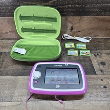LeapFrog LeapPad 3 Kids Learning Tablet Pink w/Case, Silicone Skin, Games, Cable