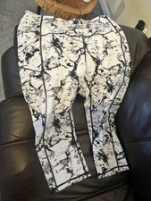 Womens White Black And Blue Athletic Legging ...