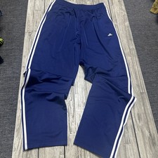 VTG 90s Adidas Tear Away Snap Off Blue White Striped Y2K Pants Joggers Size 2XL