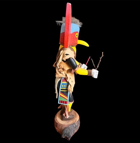 Vintage 1977 Hopi Great Horned Owl Black Walnut Kachina R. Wilhelm Signed 11.5”H - Picture 6 of 18