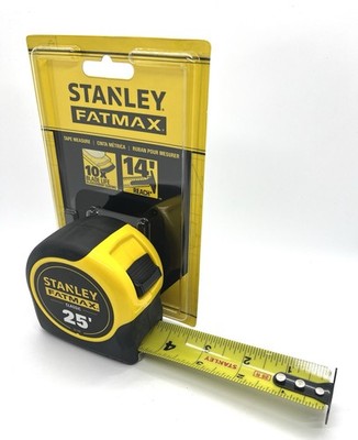 Stanley 25' (33-725) FATMAX Tape Measure, 10x Blade Life 14' Reach. Made in USA