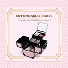 BYOOTIQUE Makeup Train Case w/ Cube Case Cosmetic Organizer Art Deco Bloom — photo 4