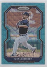 2021 Panini Prizm Tier II Teal Wave Prizm Shane Bieber #166 0o6v