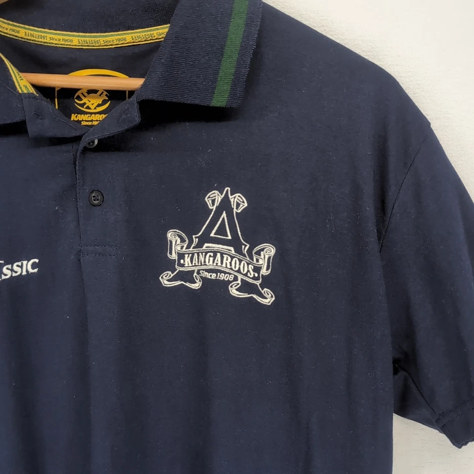 Australian Kangaroos Classic Rugby League NRL ARL Polo Shirt Navy Blue XL Mens - image 2 of 4
