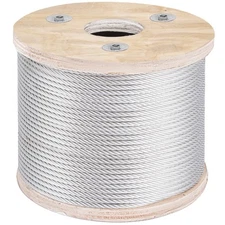 T304 3/16" Stainless Steel Cable Wire Rope 7x19 250FT Railing Kit