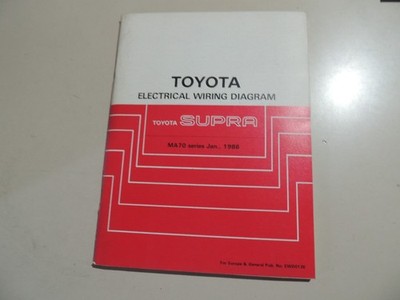Wiring diagram manual Schaltpläne Werkstatthandbuch 1986 Toyota Supra MA70