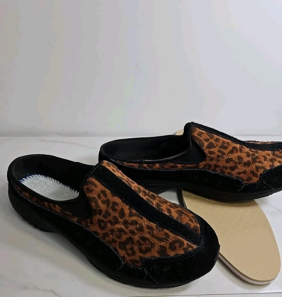 Easy Spirit Leopard Textile/leather Travel Time Slip-On Shoes 10 - Image 2 of 4