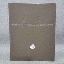 Vintage Alpha Romeo Spider Veloce 2000 Advertising Brochure 