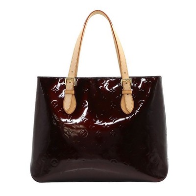 LOUIS VUITTON Monogram Vernis Brentwood Tote Bag Amarante M91994 90317420