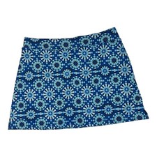 Tranquility By Colorado Clothing Pull On Skort Ladies Medium Blue Print