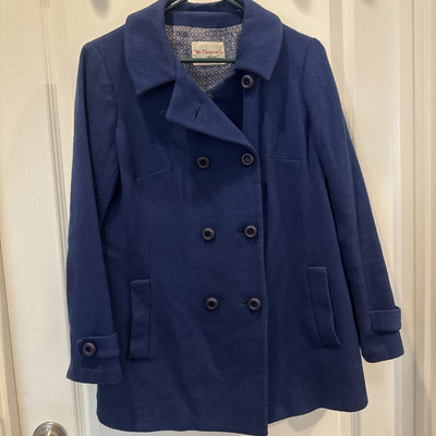 Mr. Thomson .please! Navy Blue Wide Corduroy Women s Jacket Vintage 1960 s M