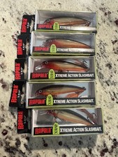 RAPALA X-RAP 08=LOT OF 5 GOLD COLORED FISHING...