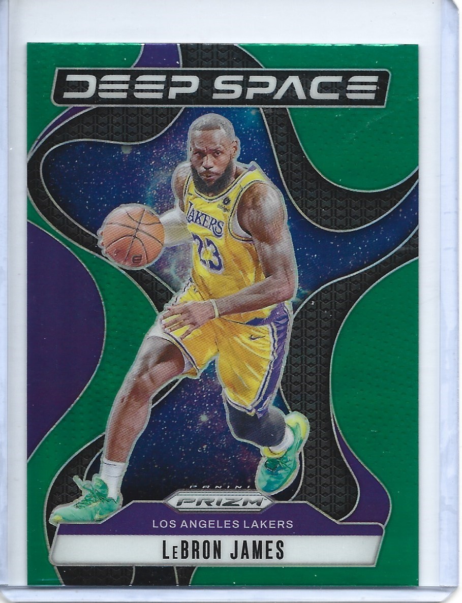 LeBRON JAMES 2024 PANINI PRIZM DEEP SPACE GREEN PRIZM #5 LOS ANGELES LAKERS
