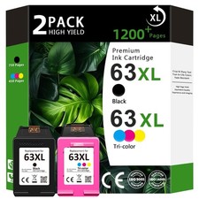 63 XL Ink Cartridge for HP 63 OfficeJet 3830 4650 4655 5255 ENVY 4512 4520 4525