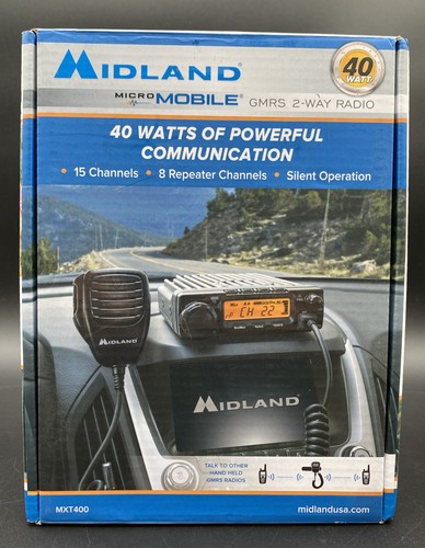Nib - Midland - Mxt400 MicroMobile® Gmrs 40-Watt Two-Way Radio - Mxt400