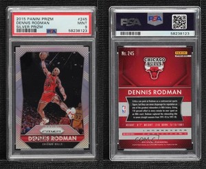 2015-16 Panini Prizm Silver Prizm Dennis Rodman #245 PSA 9 MINT HOF