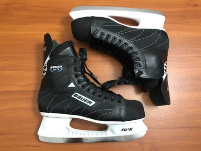 BAUER ELITE TUUK ICE HOCKEY SKATES MENS SIZE 10 BLACK FASTEEL