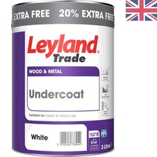 3L Leyland Trade White Undercoat - Fast Drying, Smooth Finish for All Surfaces