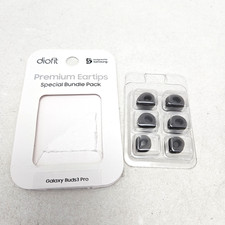 Premium Multi-Flange Eartips for Galaxy Buds3/4 Pro Black Sizes S M  L Non Slip