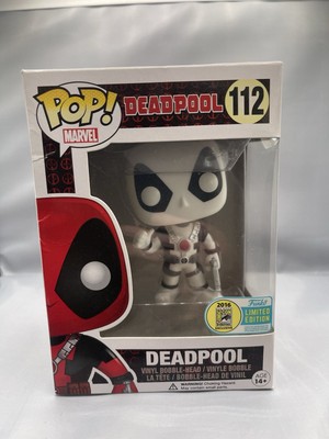 Funko Pop - WHITE DEADPOOL 112 - Vinyl Figur 2016 real SDCC Exclusive. 2588