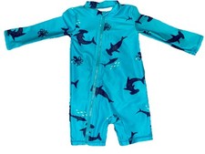 NWT CARTER'S LONG SLEEVED BABY RASH GUARD SWIMSUIT OCEAN SIZE 3-6 MONTHS