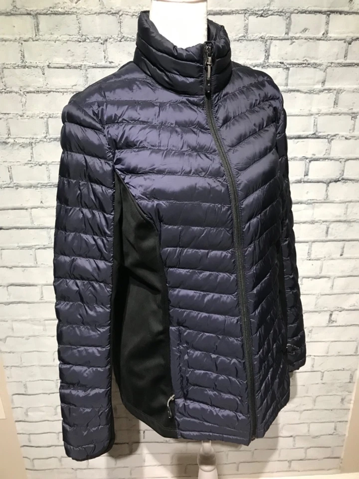 Chaqueta acolchada 32 Degrees Heat, L, negra manga larga, cremallera completa, bolsillos, invierno Foto 3 de 4