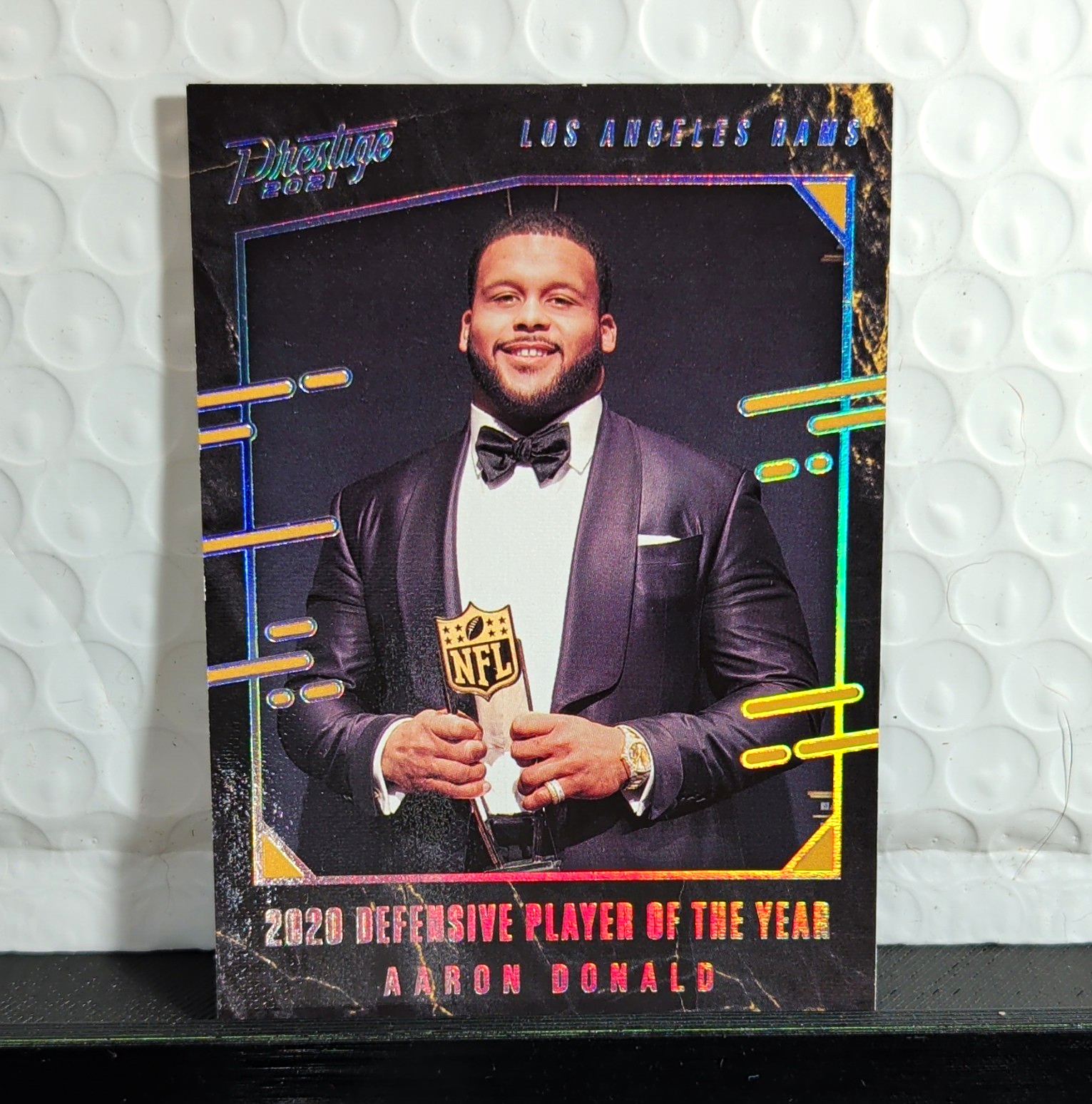 Panini 2021 Prestige Prestigious Moments Insert Aaron Donald Rams #PM-3