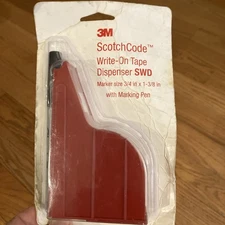 3M SWD ScotchCode Wire Marker Write-On Dispenser Tape With Pen NOS