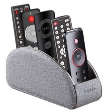 Pu Leather TV Remote Control Holder with 5 Compartments,Remote Caddy/Tray
