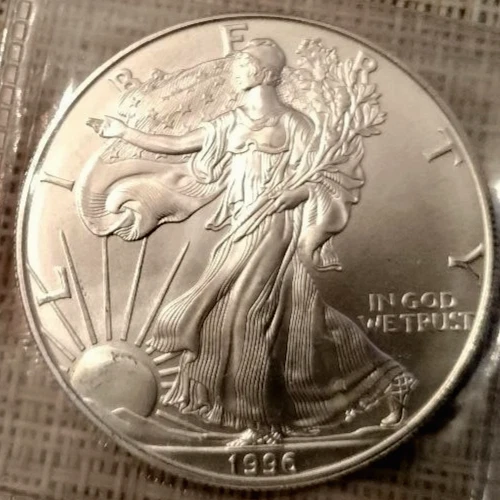 1996 Key Date Silver American Eagle BU 1 oz. Coin US $1 Dollar Uncirculated Mint