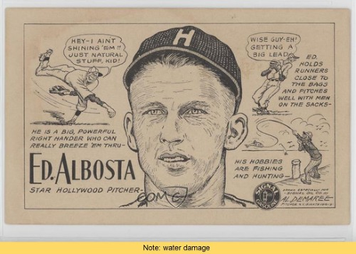 #ad #ad 1947 Signal Oil Pacific Coast League Ed Albosta READ z6d $29.52