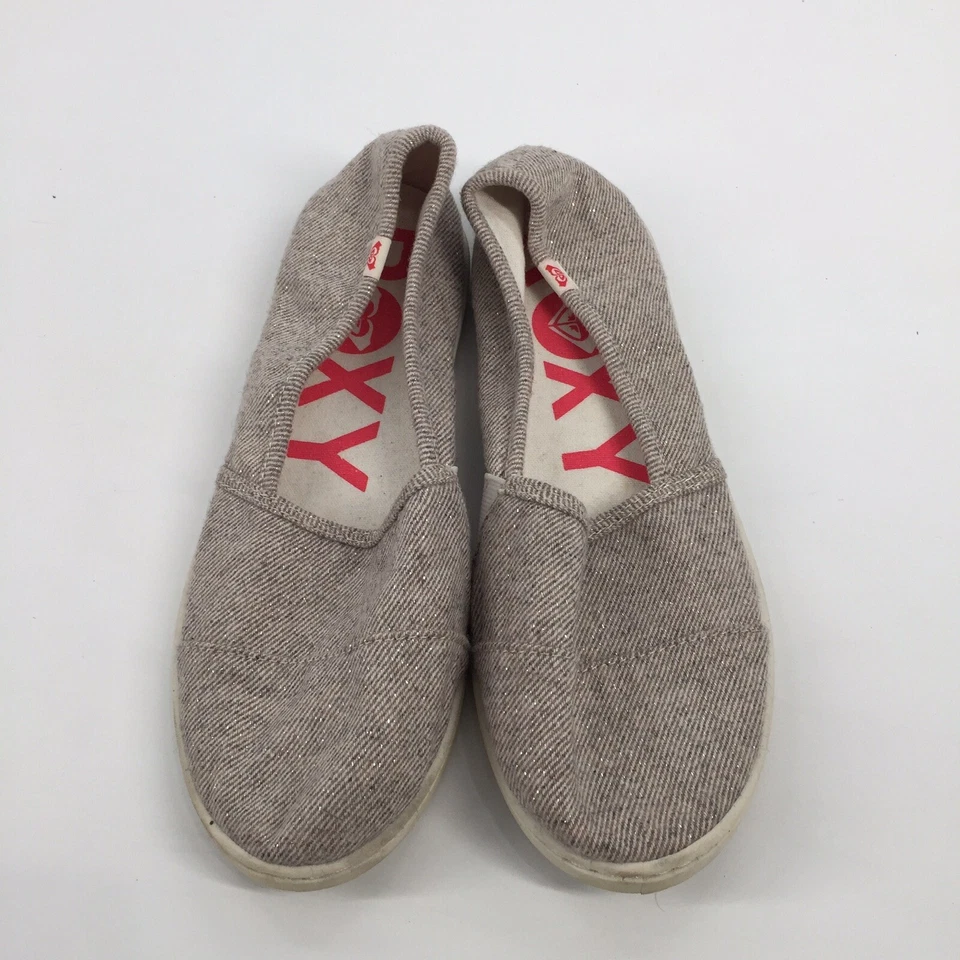 🩰 Mocasines planos de ballet sin cordones Roxy Brody III 8,5 para mujer gris plata informales Foto 2 de 4