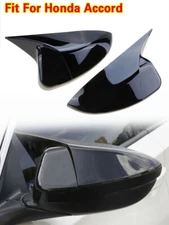 FOR 18-22 HONDA ACCORD 10TH M STYLE GLOSS BLACK SIDE MIRROR COVER CAP